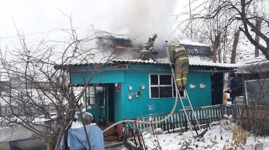Пожар в жилом доме в городском округе Луховицы